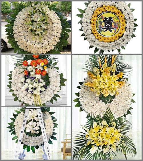 山东青岛平度市同和街道西林家庄村花圈速递